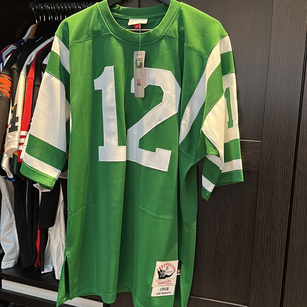 Mitchell & Ness Joe Namath Green New York Jets Authentic Retired Player Jersey